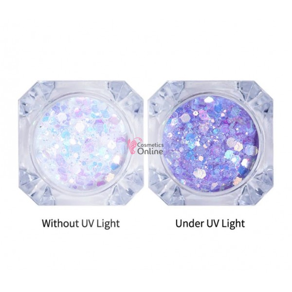 Paiete pentru decor unghii cu schimbare la lumina UV TCU006 - Purple